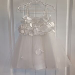White Floral Tulle Dress